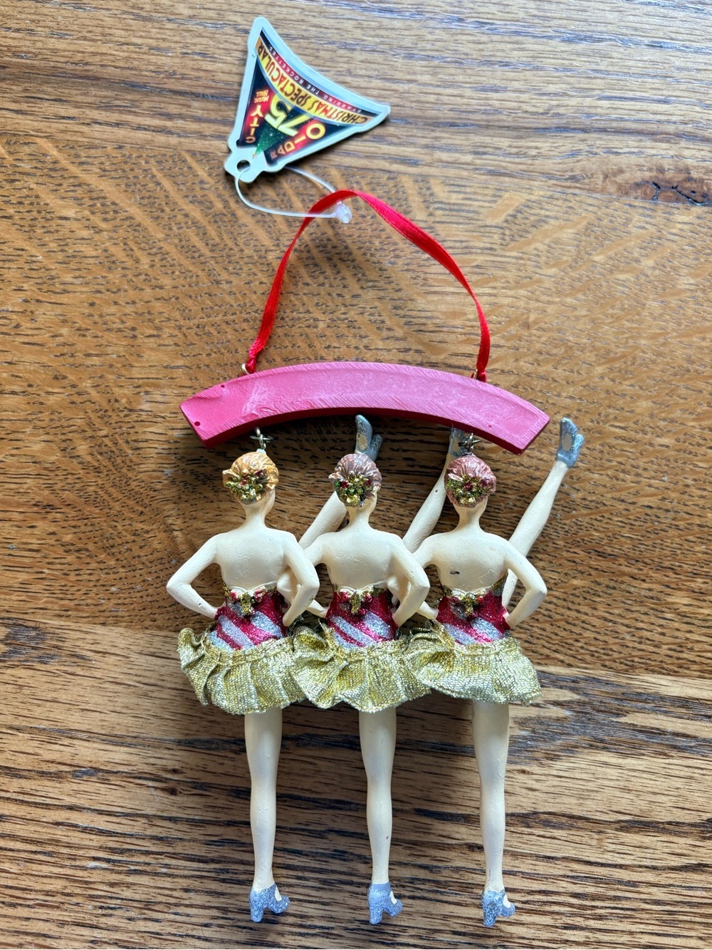 2007 3 Kicking Candy Cane Radio City Rockettes Christmas Ornament- 75th Ann. - Picture 5 of 16